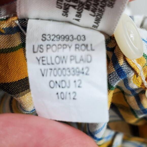 Old Navy Shirt Mens XXL Slim Fit Button Down Collar Poppy Roll Yellow Plaid Top - Picture 12 of 14